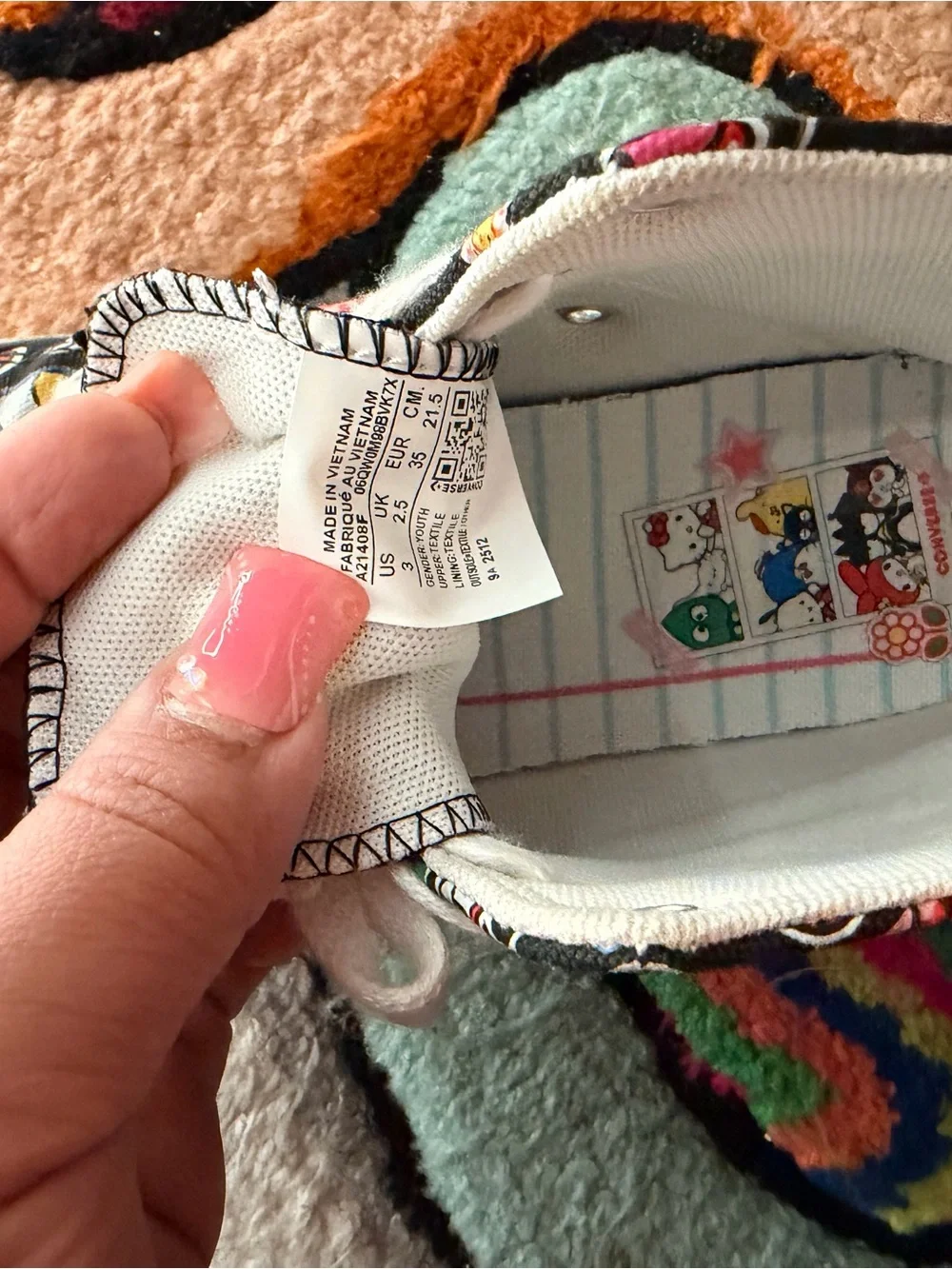 Hello kitty Converse Black High-Top Kids Sneakers